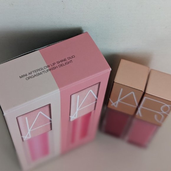 NARS Mini Afterglow Lip Shine Duo Orgasm/Turkish Delight - Picture 2 of 3